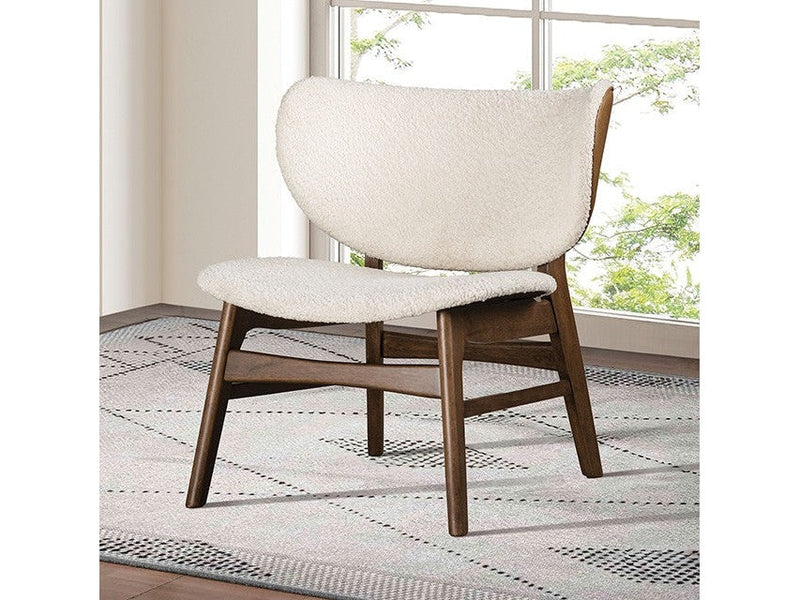 Spiez Walnut/Beige Accent Chair