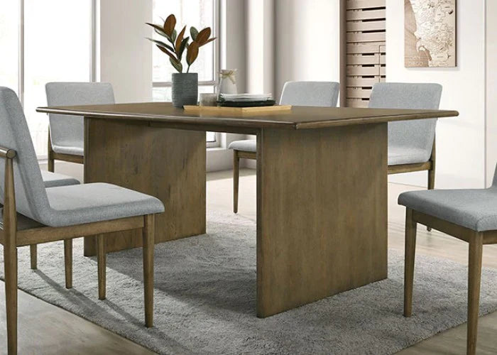 St Gallen Natural Tone & Light Gray Dining Table