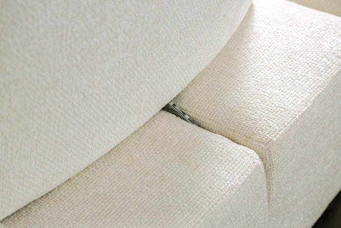 Stavanger White 2-Seater w/Rect. Ottoman