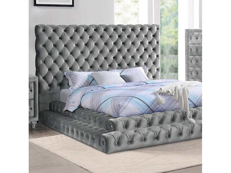 Stefania Gray Queen Bed