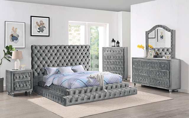Stefania Gray Queen Bed