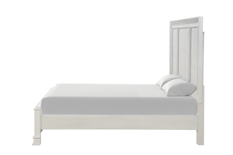 Stella Mia Creamy White Eastern King Bed