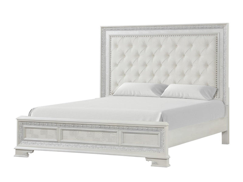 Stella Mia Creamy White Eastern King Full Bed