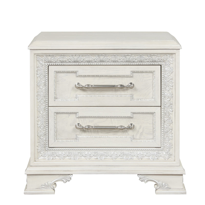 Stella Mia Creamy White Queen 5 Piece Bedroom Set w/2 Nightstands