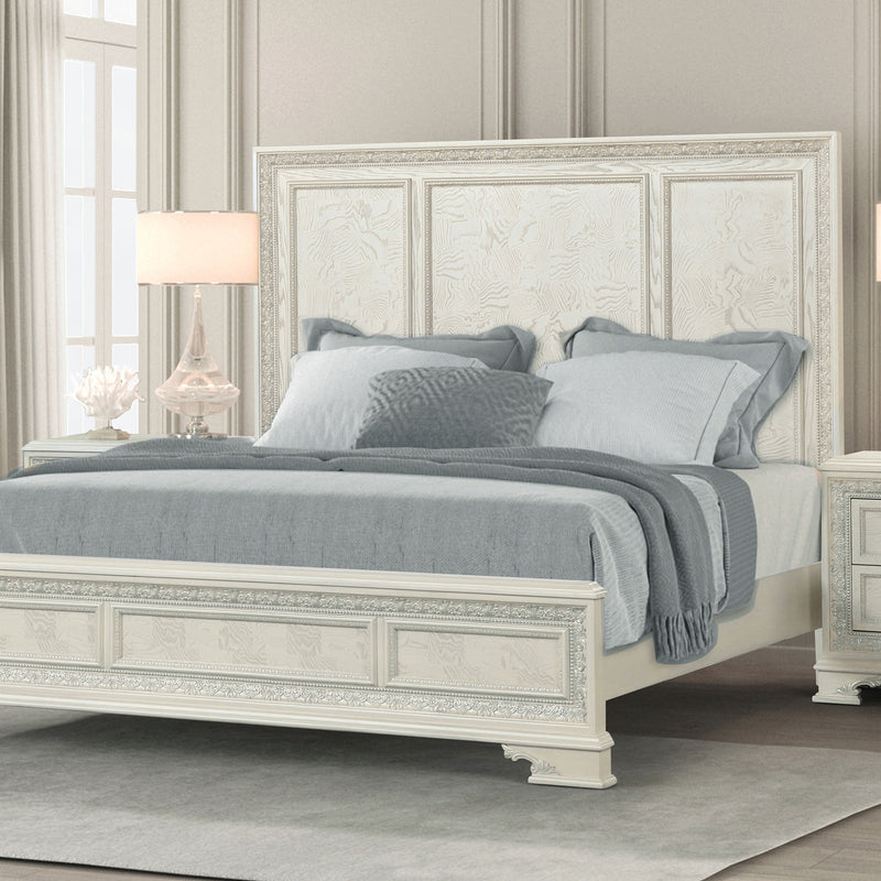 Stella Mia Creamy White Queen 5 Piece Bedroom Set w/Chest