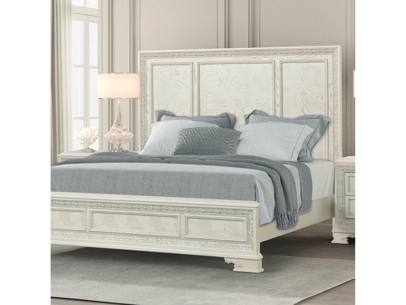 Stella Mia Creamy White Queen Bed