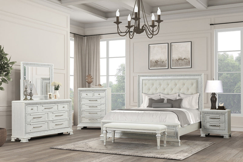 Stella Mia Creamy White Queen Full Bed