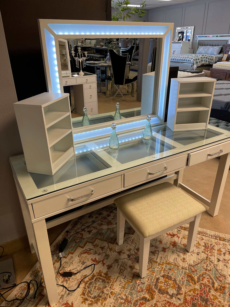 Stephanie White Vanity Set / 3pc