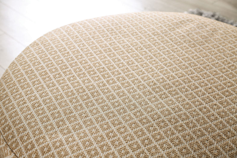 Stephney Gray/Gold Ottoman