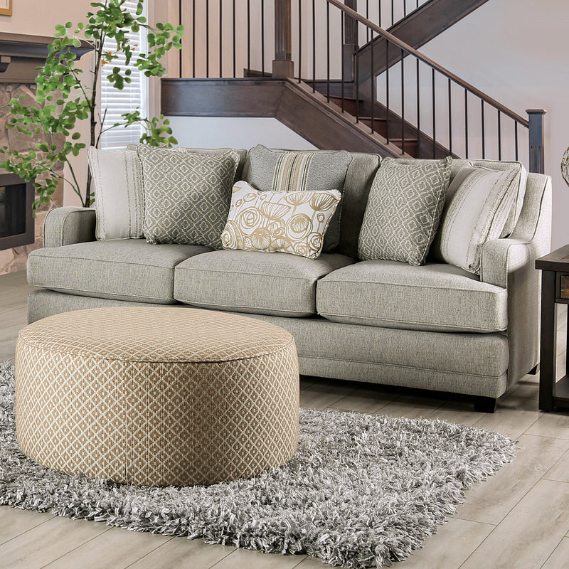 Stephney Gray/Gold Sofa & Loveseat