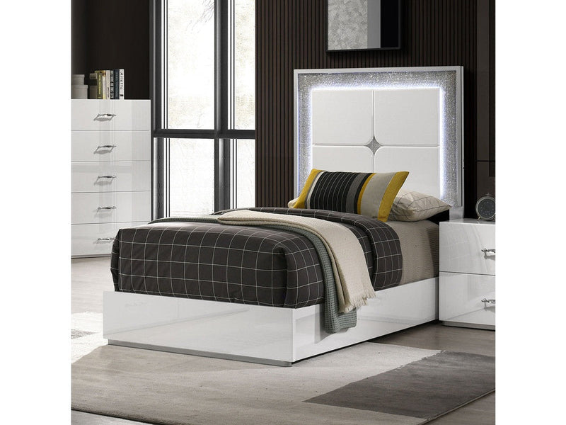 Stoholm White Twin Bed