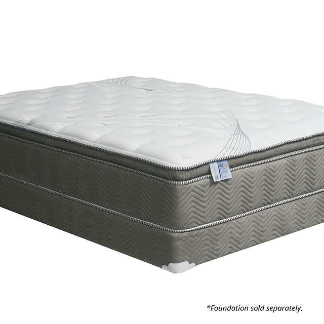 Stormin White/Gray 13" Euro Pillow Top Queen Mattress