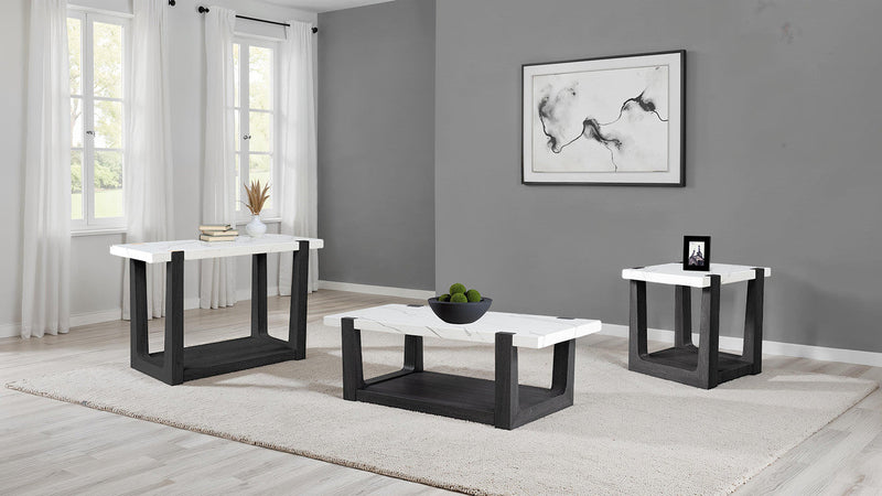 Sundbry White/Black Sofa Table