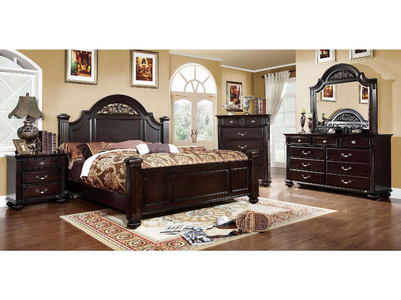 Syracuse Dark Walnut 5 Pc. Queen Bedroom Set w/ Chest