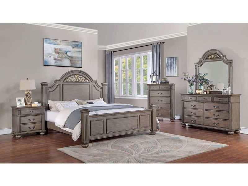Syracuse Gray 5pc Queen Bedroom Set