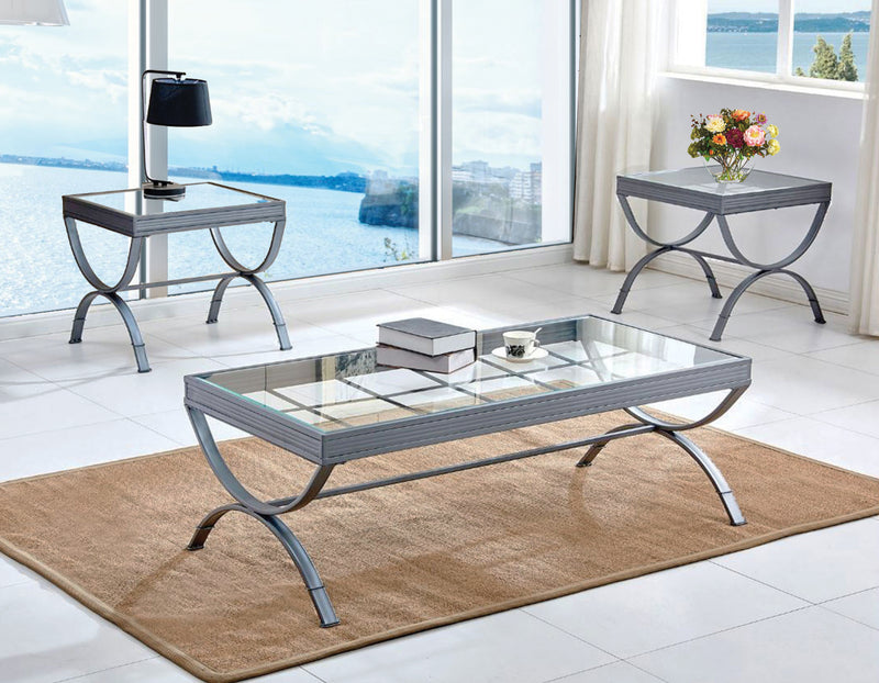 Mlova Silver Metal Coffee Table