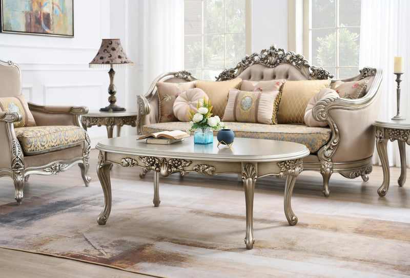 Quincy Champagne Loveseat Living Room Collection