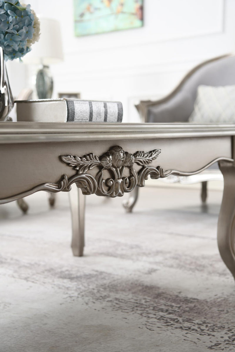 Uriah Champagne Silver Living Room Collection