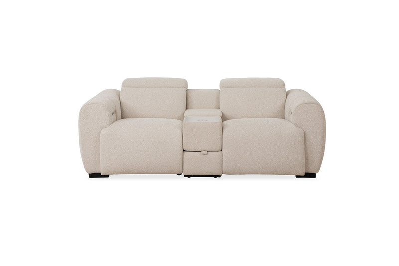 Thaddea White Power Sofa & Loveseat