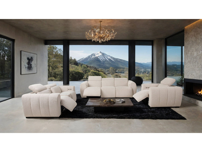 Thaddea White Power Sofa