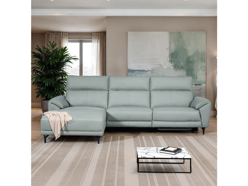 Themis Pale Blue Power Sectional