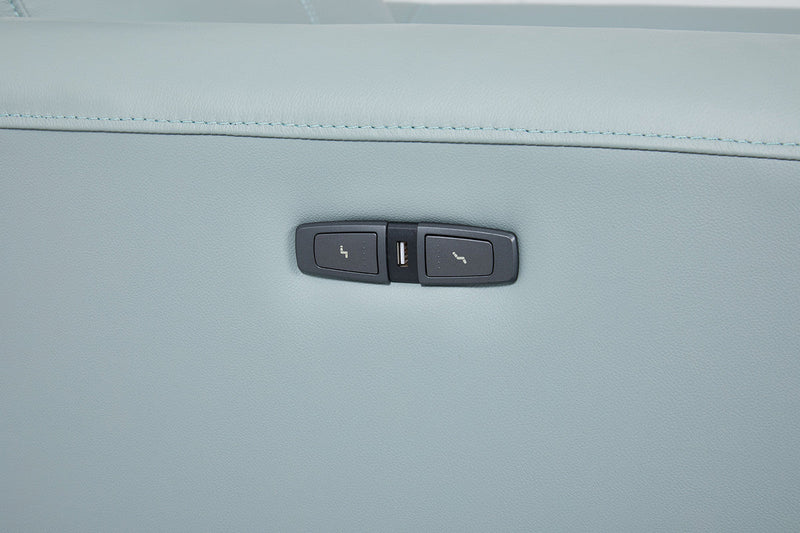 Themis Pale Blue Power Sectional