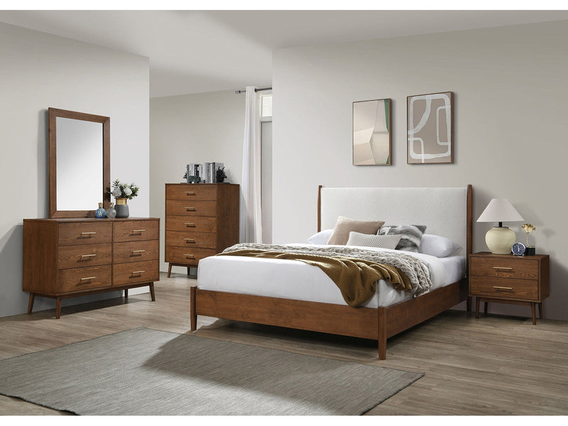 Thusis Walnut/Beige Full Bed