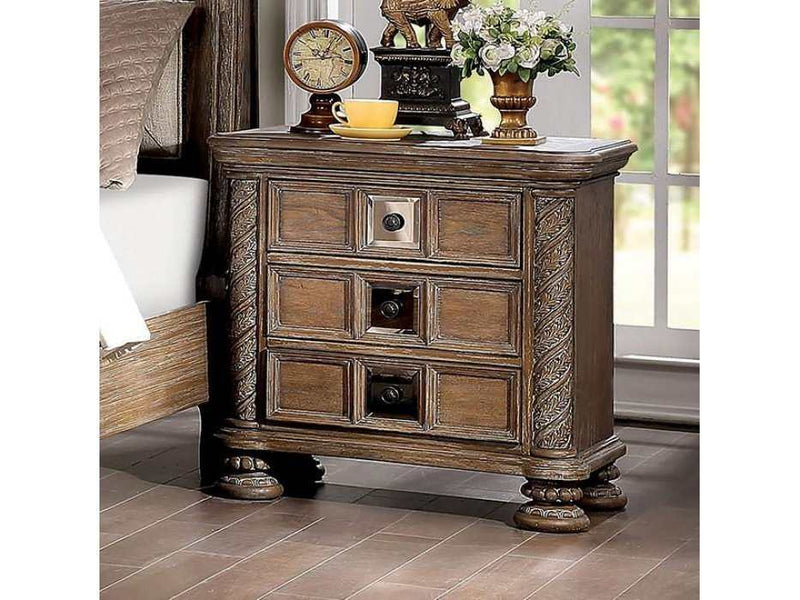 Timandra Rustic Natural Tone Nightstand