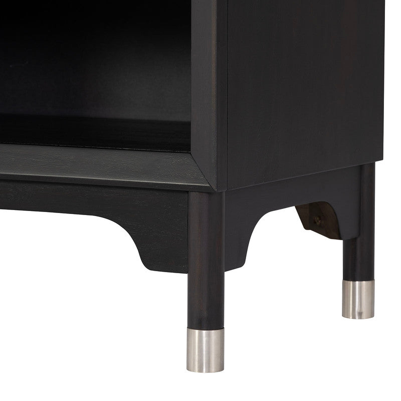 Torrance Black Nightstand w/ USB