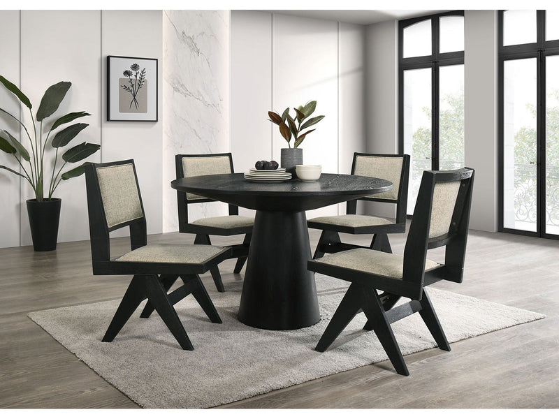 Tottenham Black 48" Round Dining Table