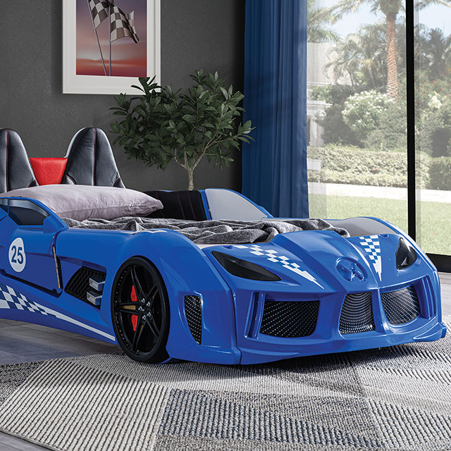 Trackster Blue Car Bed  / Twin