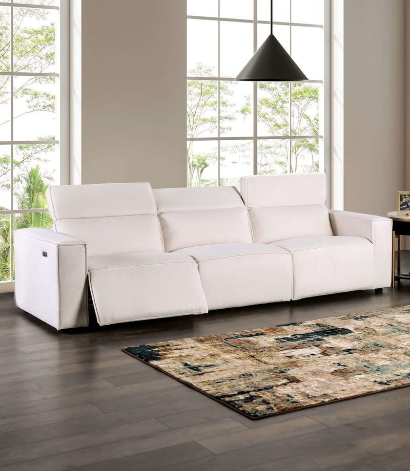 Treharris White Power Reclining Sofa & Loveseat