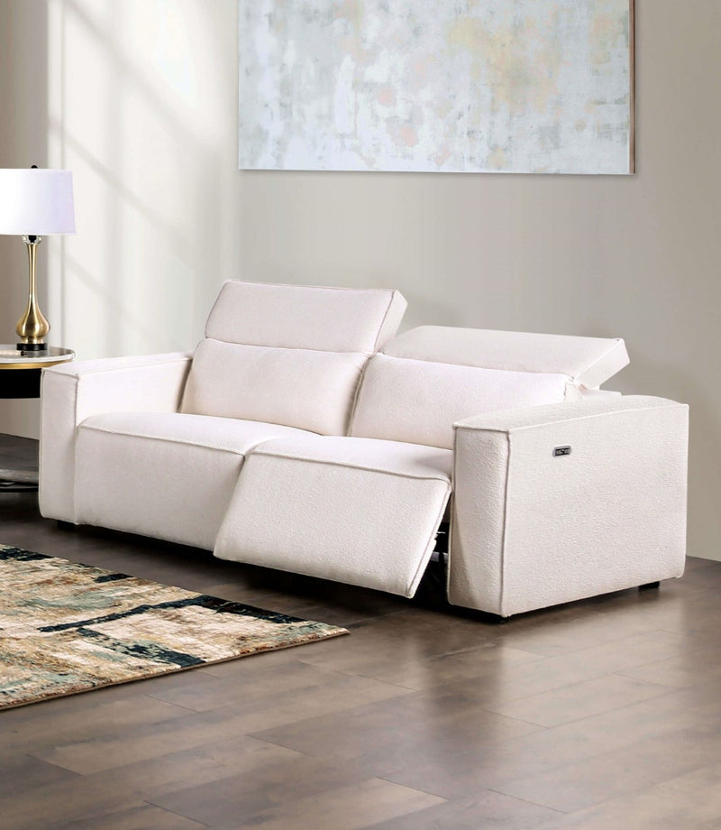 Treharris White Power Reclining Sofa & Loveseat