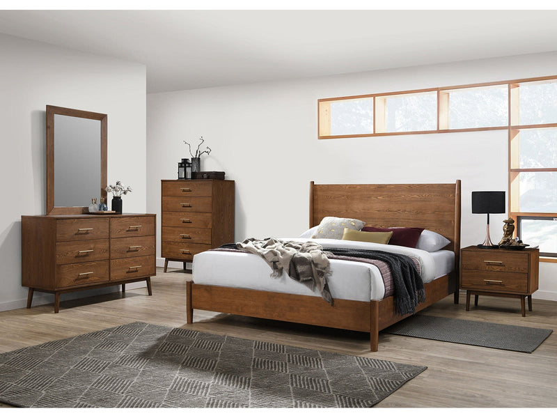 Tromso Walnut 5 Pc. Queen Bedroom Set w/ 2NS