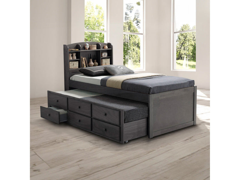 Troutdale Stain Gray Twin Bed