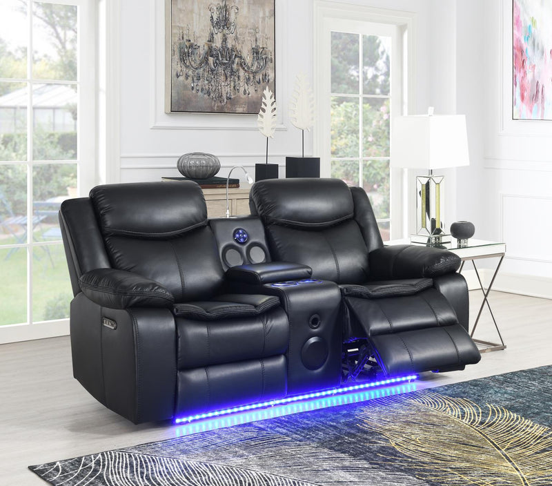 Altari Black Loveseat Living Room Collection