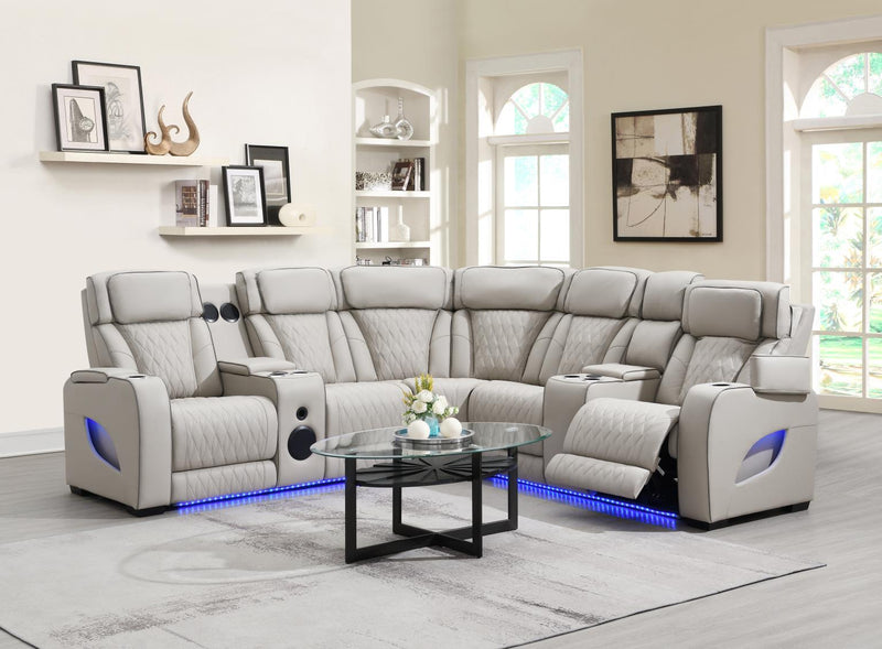 Brindon Gray Power Recllining Sectional