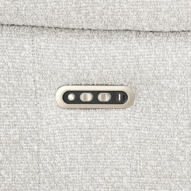 Akira Ivory Power Reclining Sectional W/Power Headrest