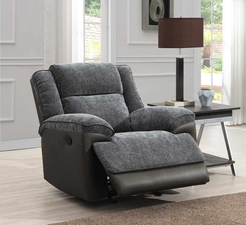 Isaac Charcoal Gray Recliner Living Room Collection