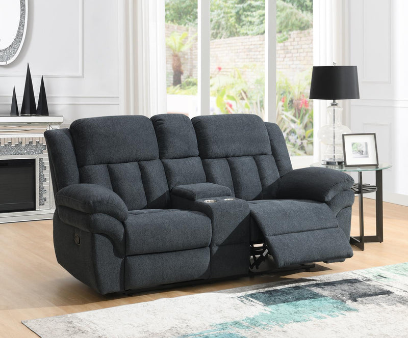 Logan Charcoal Gray Loveseat Living Room Collection