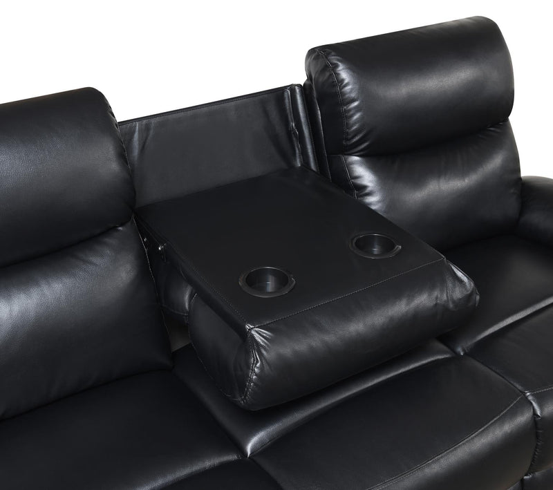 Theo Black Recliner Living Room Collection