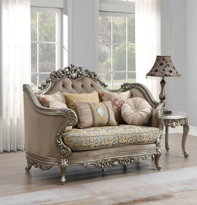 Quincy Champagne Loveseat Living Room Collection