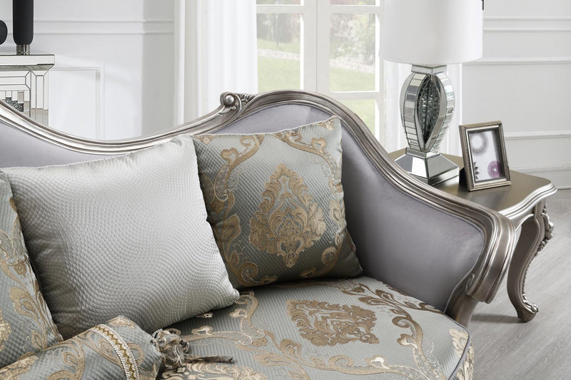 Uriah Champagne Silver Living Room Collection