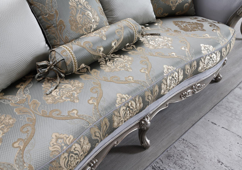 Uriah Champagne Silver Chair Living Room Collection