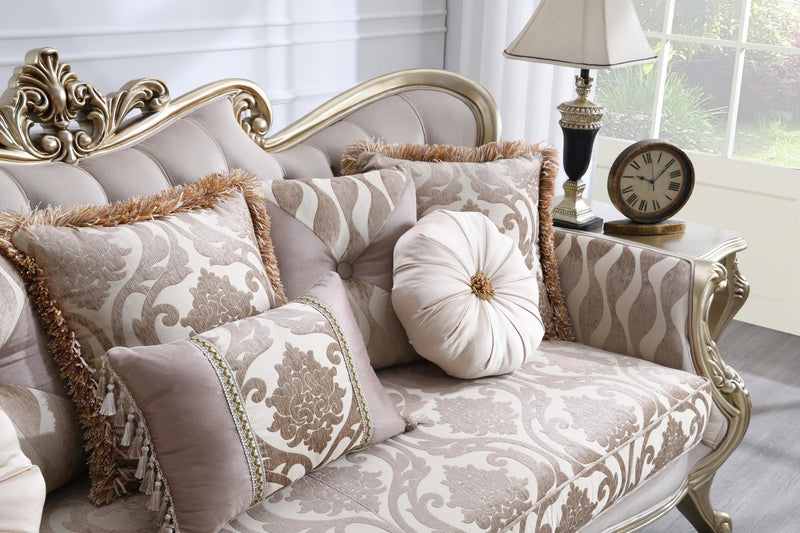 Valor Champagne Gold Sofa Living Room Collection