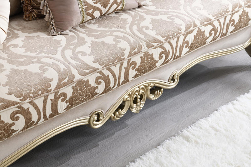 Valor Champagne Gold Sofa Living Room Collection