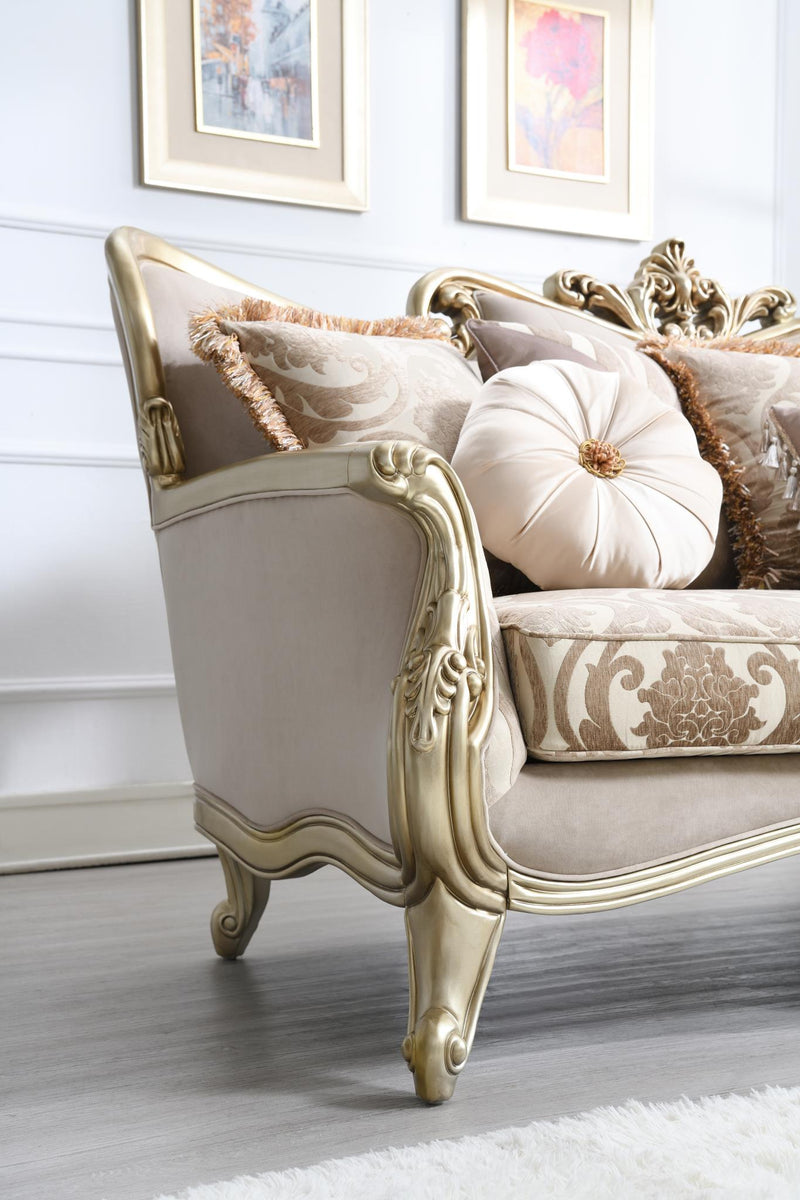 Valor Champagne Gold Living Room Collection