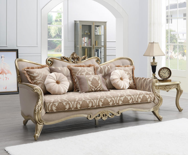 Valor Champagne Gold Living Room Collection