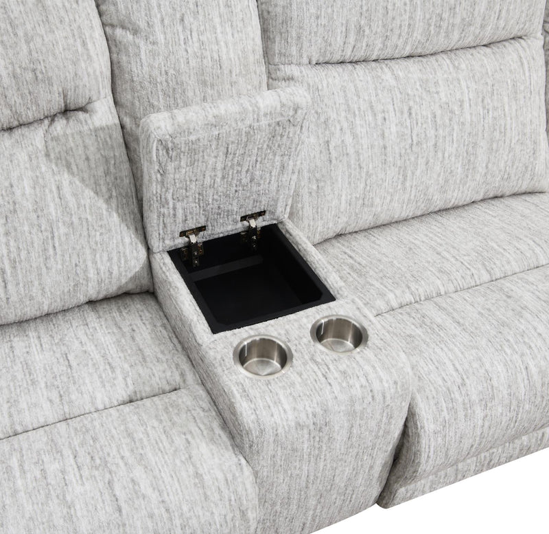 Agrippina Beige Power Reclining Sectional W/Power Headrest