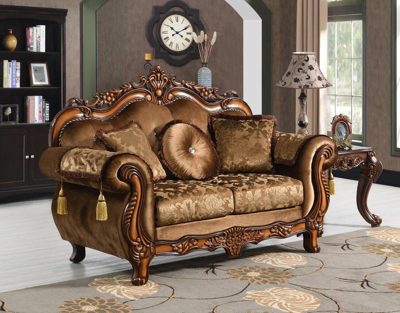 Enzo Light Brown Loveseat Living Room Collection